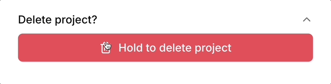 hold to delete button